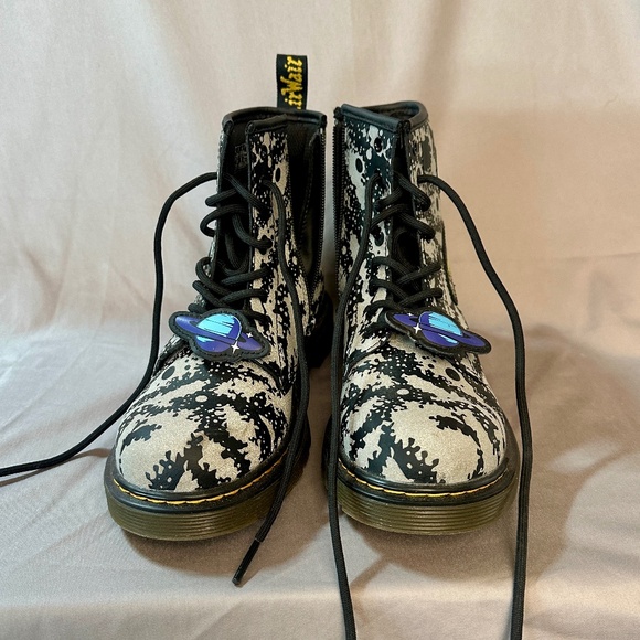 Youth Space Themed Dr. Marten Boots with Side Zip - Picture 1 of 8